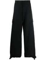 Off-White pantalon ample en laine mélangée - Noir