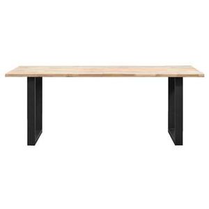 Eetkamertafel Tibor - bruin/zwart - 74x220x100 cm - Leen Bakker