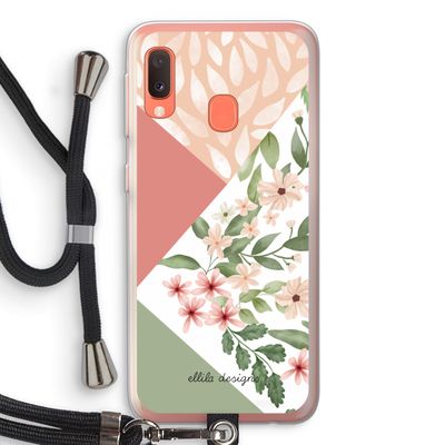 Sweet heaven geometrics: Samsung Galaxy A20e Transparant Hoesje met koord
