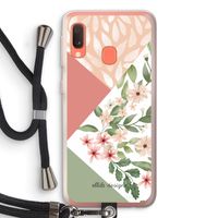 Sweet heaven geometrics: Samsung Galaxy A20e Transparant Hoesje met koord