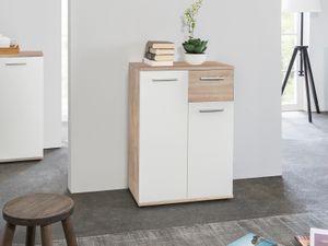 Commode JACKO 2 deuren en 1 lade sonoma eik/wit