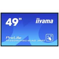 Iiyama ProLite TF4939UHSC-B1AG Large Format display Energielabel: G (A - G) 124.5 cm (49 inch) 3840 x 2160 Pixel 24/7 Geïntegreerde luidspreker, Portretmodus,