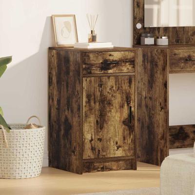 Dressoir met lade Gerookt eiken 40 x 40,5 x 75 cm Bewerkt hout