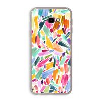 Watercolor Brushstrokes: Samsung Galaxy J4 Plus Transparant Hoesje