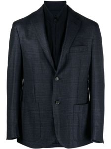 Corneliani blazer à motif Prince de Galles - Bleu