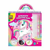 Tekeningen om te schilderen SES Creative Activity Colouring Book Stickerset Schrift 3 in 1