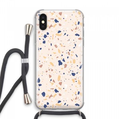 Terrazzo N°23: iPhone XS Max Transparant Hoesje met koord