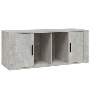 The Living Store TV-meubel - Betongrijs - 100 x 35 x 40 cm - Stijlvol en praktisch