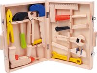 Speelgoed gereedschapskist - 12 stuks gereedschap - thumbnail