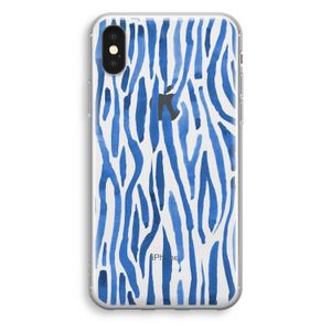 Blauwe nerven: iPhone X Transparant Hoesje
