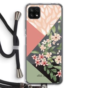 Sweet heaven geometrics: Samsung Galaxy A22 5G Transparant Hoesje met koord