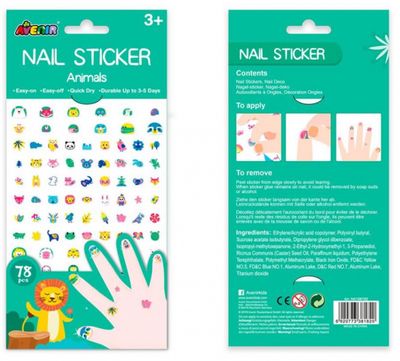 Avenir nagelstickers Animals meisjes 23 x 11 cm 78 stuks Avenir nagelstickers Animals meisjes 23 x 11 cm 78 stuks