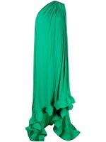 Lanvin robe évasée à design à une épaule - Vert