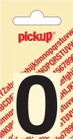 Plakcijfer Helvetica 40 mm Sticker zwarte cijfer 0 - Pickup