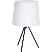 LED Tafellamp Mat Wit Staal - E14 Fitting - Moderne Tafelverlichting