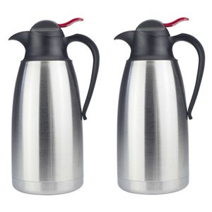 2x stuks RVS thermoskan / koffiekan 1.1 liter