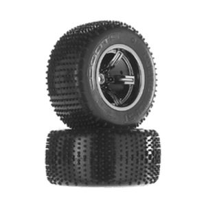 Dboots Dirtrunner St Tire Set Glued (blackchrome) (2pcs/rear) (AR550009)