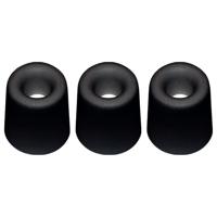 Deurbuffer - 3x - deurstopper - zwart - rubber - 75 x 40 mm - schroefbevestiging - thumbnail