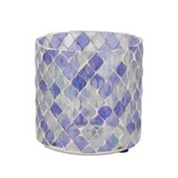 Daan Kromhout Theelichthouder mosaic m paars 10 cm | 12 stuks