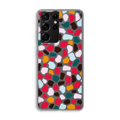 Colored Giraffe: Samsung Galaxy S21 Ultra Transparant Hoesje