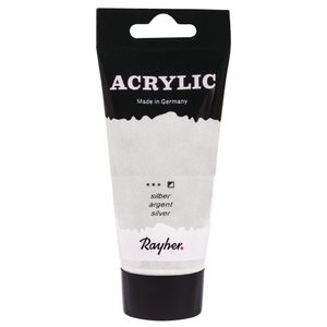 Zilveren acrylverf/hobbyverf op waterbasis 75 ml