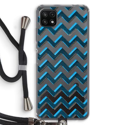 Onderbroken lijn: Samsung Galaxy A22 5G Transparant Hoesje met koord