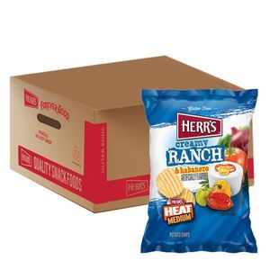 Herr's - Creamy Ranch & Habanero Ripple Potato Chips - 12x 170g