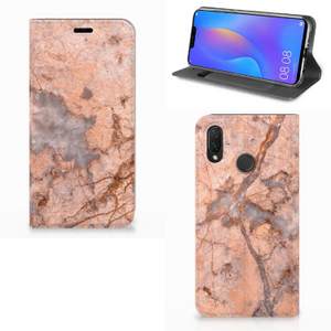 Huawei P Smart Plus Standcase Marmer Oranje