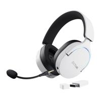 Trust GXT491 FAYZO Over Ear headset Gamen Bluetooth Virtual Surround Wit Surround sound, Microfoon uitschakelbaar (mute), Volumeregeling