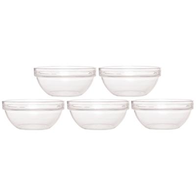 5x Glazen schaal/kom 20 cm