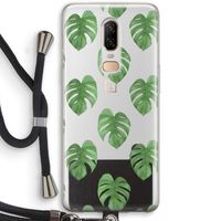 Monstera leaves: OnePlus 6 Transparant Hoesje met koord Monstera leaves: OnePlus 6 Transparant Hoesje met koord