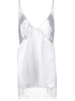 KHAITE top Emi à bordure en dentelle - Blanc