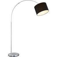LED Vloerlamp - Trion Hotia - E27 Fitting - Verstelbaar - Rond - Mat Zwart - Aluminium - thumbnail