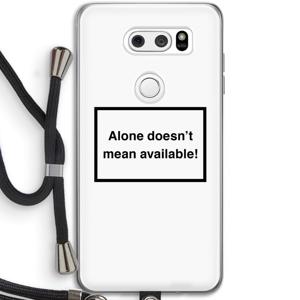 Alone: LG V30 Transparant Hoesje met koord