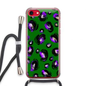 Green Cheetah: iPhone SE 2020 Transparant Hoesje met koord