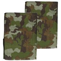 Benson Afdekzeil - 3x stuks - leger camouflage - kunststof - 3x4 m - dekkleed