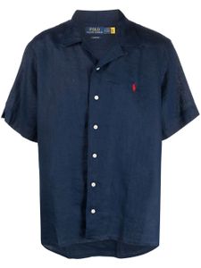 Polo Ralph Lauren chemise en lin à logo brodé - Bleu