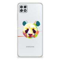 Samsung Galaxy A22 5G Telefoonhoesje met Naam Panda Color - thumbnail