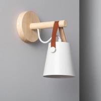 Wandlamp hangend &apos;Tyson&apos; wit modern slaapkamer e27 fitting leeslamp