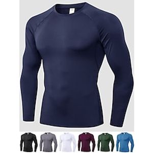 Voor heren Compressieshirt Hardloopshirt Lange mouw Basislaag Sportief Zomer Spandex Ademend Vochtregelerend Zacht Fitness Sportschooltraining Hardlopen Sportkleding Sportkleding Effen Lightinthebox