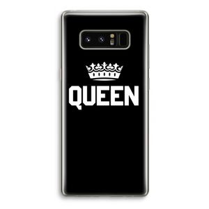 Queen zwart: Samsung Galaxy Note 8 Transparant Hoesje