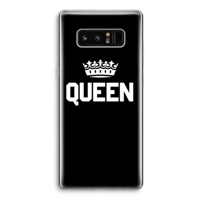 Queen zwart: Samsung Galaxy Note 8 Transparant Hoesje