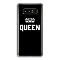 Queen zwart: Samsung Galaxy Note 8 Transparant Hoesje
