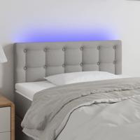 Hoofdbord LED 90x5x78/88 cm stof lichtgrijs