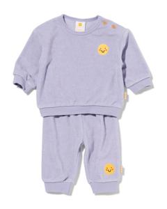 HEMA Newborn Kledingset Terry Gezichtje Paars (paars)