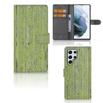 Samsung Galaxy S22 Ultra | Book Style Case | Green Wood