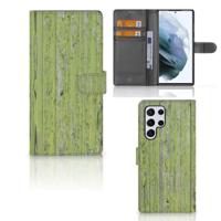 Samsung Galaxy S22 Ultra | Book Style Case | Green Wood