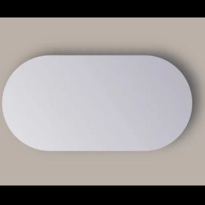 Spiegel Sanicare Q-Mirrors 120x70 cm Ovaal/Rond Met Rondom LED Cold White incl. ophangmateriaal Met Sensor