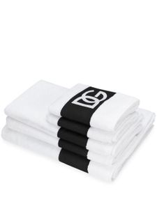 Dolce & Gabbana serviette de bain à logo imprimé - Blanc