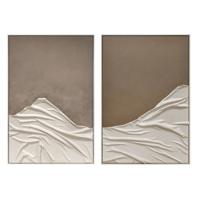 Schilderij Home ESPRIT Wit Beige Modern Stads 83 x 4 x 123 cm (2 Stuks)